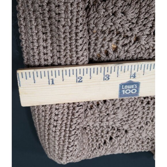The SAK Crochet Hobo Purse Handbag Woven Bag Tan Crossbody Pockets Zip - Picture 10 of 10